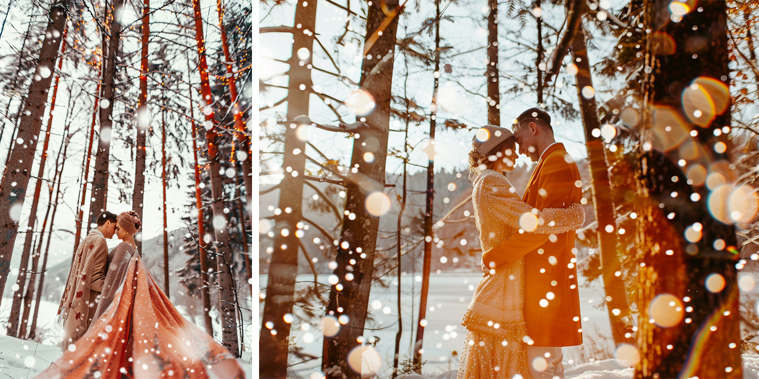 Winterhochzeit, Hallstatt am See (Österreich)